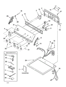 Top And Console Parts parts for Kenmore Dryer 110.65924401 (11065924401, 110 65924401) from AppliancePartsPros.com