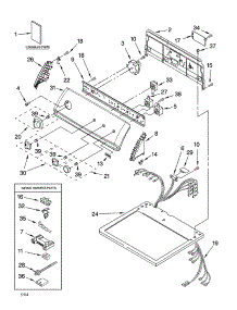 Top And Console Parts parts for Kenmore Dryer 110.65942401 (11065942401, 110 65942401) from AppliancePartsPros.com
