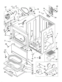 Cabinet Parts parts for Kenmore Dryer 110.65964400 (11065964400, 110 65964400) from AppliancePartsPros.com