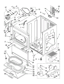 Cabinet Parts parts for Kenmore Dryer 110.65964401 (11065964401, 110 65964401) from AppliancePartsPros.com