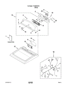 Top And Console Parts parts for Kenmore Dryer 110.66002010 (11066002010, 110 66002010) from AppliancePartsPros.com