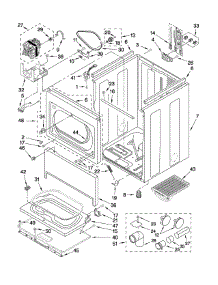 Cabinet Parts parts for Kenmore Dryer 110.66002010 (11066002010, 110 66002010) from AppliancePartsPros.com