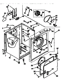 Cabinet parts for Kenmore Dryer 110.66058690 (11066058690, 110 66058690) from AppliancePartsPros.com