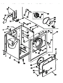 Cabinet parts for Kenmore Dryer 110.66071690 (11066071690, 110 66071690) from AppliancePartsPros.com