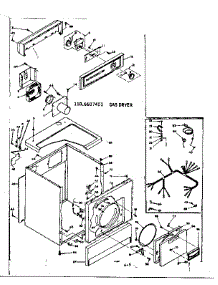 Machine Sub-Assembly parts for Kenmore Dryer 110.6607401 (1106607401, 110 6607401) from AppliancePartsPros.com