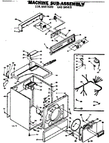 Machine Sub-Assembly parts for Kenmore Dryer 110.6607600 (1106607600, 110 6607600) from AppliancePartsPros.com
