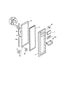 Refrigerator Door parts for Kenmore Refrigerator 253.58672894 (25358672894, 253 58672894) from AppliancePartsPros.com