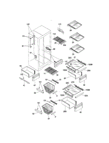 Shelves parts for Kenmore Refrigerator 253.58672895 (25358672895, 253 58672895) from AppliancePartsPros.com