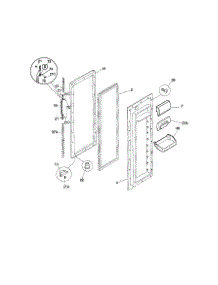 Refrigerator Door parts for Kenmore Refrigerator 253.58672895 (25358672895, 253 58672895) from AppliancePartsPros.com
