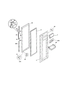 Refrigerator Door parts for Kenmore Refrigerator 253.58672896 (25358672896, 253 58672896) from AppliancePartsPros.com