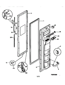 Freezer Door parts for Kenmore Refrigerator 253.58677890 (25358677890, 253 58677890) from AppliancePartsPros.com