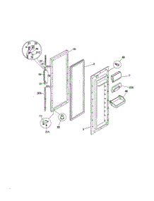 Refrigerator Door parts for Kenmore Refrigerator 253.58677892 (25358677892, 253 58677892) from AppliancePartsPros.com