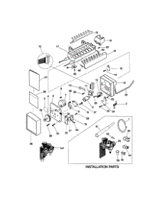 Ice Maker parts for Kenmore Refrigerator 253.58677892 (25358677892, 253 58677892) from AppliancePartsPros.com