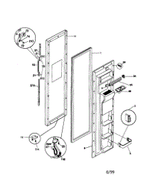Freezer Door parts for Kenmore Refrigerator 253.58677894 (25358677894, 253 58677894) from AppliancePartsPros.com