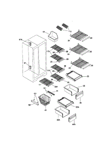 Shelves parts for Kenmore Refrigerator 253.58677896 (25358677896, 253 58677896) from AppliancePartsPros.com