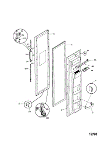 Freezer Door parts for Kenmore Refrigerator 253.58677896 (25358677896, 253 58677896) from AppliancePartsPros.com