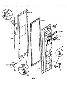 Freezer Door parts for Kenmore Refrigerator 253.58682890 (25358682890, 253 58682890) from AppliancePartsPros.com