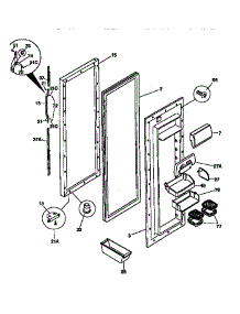 Fresh Food Door parts for Kenmore Refrigerator 253.58682890 (25358682890, 253 58682890) from AppliancePartsPros.com