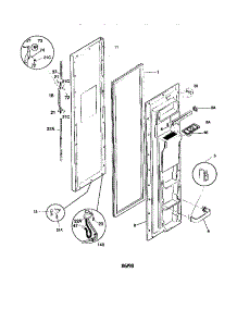 Door parts for Kenmore Refrigerator 253.58682891 (25358682891, 253 58682891) from AppliancePartsPros.com