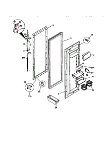Door parts for Kenmore Refrigerator 253.58682891 (25358682891, 253 58682891) from AppliancePartsPros.com