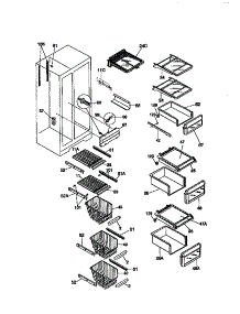 Shelves parts for Kenmore Refrigerator 253.58682892 (25358682892, 253 58682892) from AppliancePartsPros.com