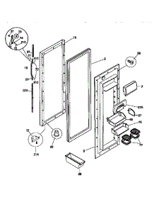 Refrigerator Door parts for Kenmore Refrigerator 253.58682894 (25358682894, 253 58682894) from AppliancePartsPros.com