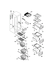 Shelves parts for Kenmore Refrigerator 253.58682895 (25358682895, 253 58682895) from AppliancePartsPros.com