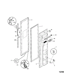 Freezer  Door parts for Kenmore Refrigerator 253.58682897 (25358682897, 253 58682897) from AppliancePartsPros.com