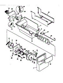 Ice Bucket / Auger parts for Kenmore Refrigerator 253.58685890 (25358685890, 253 58685890) from AppliancePartsPros.com