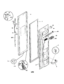Door parts for Kenmore Refrigerator 253.58685891 (25358685891, 253 58685891) from AppliancePartsPros.com