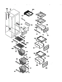 Shelves parts for Kenmore Refrigerator 253.58685892 (25358685892, 253 58685892) from AppliancePartsPros.com