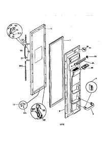 Freezer Door parts for Kenmore Refrigerator 253.58685892 (25358685892, 253 58685892) from AppliancePartsPros.com