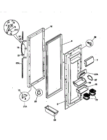Refrigerator Door parts for Kenmore Refrigerator 253.58685892 (25358685892, 253 58685892) from AppliancePartsPros.com