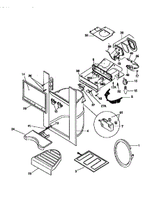 Dispenser parts for Kenmore Refrigerator 253.58685893 (25358685893, 253 58685893) from AppliancePartsPros.com