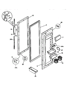 Refrigerator Door parts for Kenmore Refrigerator 253.58685894 (25358685894, 253 58685894) from AppliancePartsPros.com