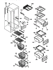 Shelves parts for Kenmore Refrigerator 253.58685894 (25358685894, 253 58685894) from AppliancePartsPros.com