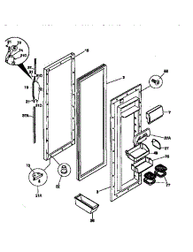 Fresh Food Door parts for Frigidaire Refrigerator 25358687890 from AppliancePartsPros.com