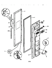 Freezer Door parts for Frigidaire Refrigerator 25358687890 from AppliancePartsPros.com