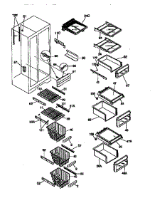 Shelves parts for Kenmore Refrigerator 253.58687891 (25358687891, 253 58687891) from AppliancePartsPros.com