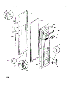 Door parts for Kenmore Refrigerator 253.58687891 (25358687891, 253 58687891) from AppliancePartsPros.com