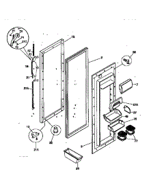 Refrigerator Door parts for Kenmore Refrigerator 253.58687892 (25358687892, 253 58687892) from AppliancePartsPros.com