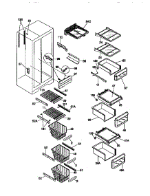 Shelves parts for Kenmore Refrigerator 253.58687893 (25358687893, 253 58687893) from AppliancePartsPros.com