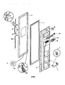 Freezer Door parts for Kenmore Refrigerator 253.58687893 (25358687893, 253 58687893) from AppliancePartsPros.com