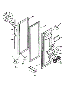 Refrigerator Door parts for Kenmore Refrigerator 253.58687893 (25358687893, 253 58687893) from AppliancePartsPros.com