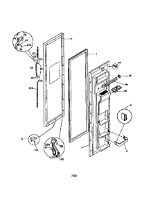 Freezer Door parts for Kenmore Refrigerator 253.58687894 (25358687894, 253 58687894) from AppliancePartsPros.com