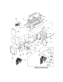 Icemaker parts for Kenmore Refrigerator 253.58687895 (25358687895, 253 58687895) from AppliancePartsPros.com