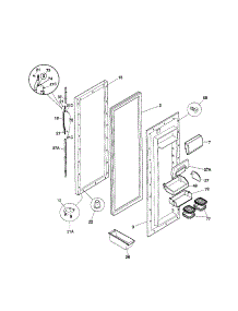 Refrigerator Door parts for Kenmore Refrigerator 253.58687897 (25358687897, 253 58687897) from AppliancePartsPros.com