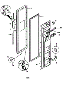 Freezer Door parts for Kenmore Refrigerator 253.58689890 (25358689890, 253 58689890) from AppliancePartsPros.com