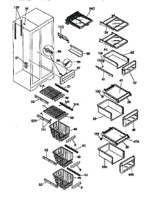 Shelves parts for Kenmore Refrigerator 253.58689891 (25358689891, 253 58689891) from AppliancePartsPros.com