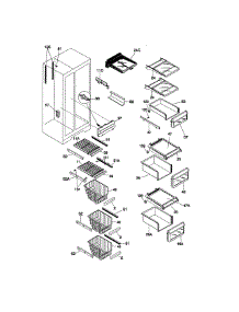 Shelves parts for Kenmore Refrigerator 253.58689893 (25358689893, 253 58689893) from AppliancePartsPros.com